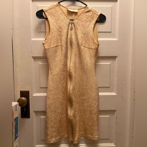 Vintage Janine Gold Snakeskin Mini Dress